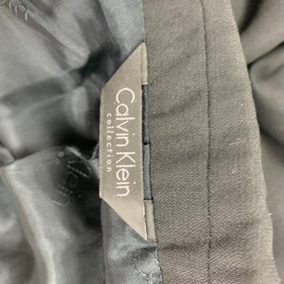 CALVIN KLEIN COLLECTION Size 36 Black Wool Peak Lapel Tuxedo Sport Coat - Picture 8 of 8